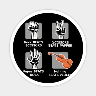 Violin Rock Paper Scissors Violin for Viola Players and Musicians Magnet